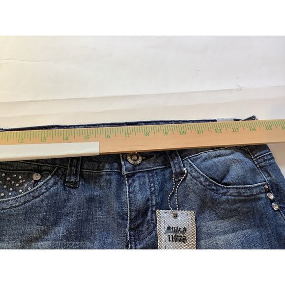 H & G Women's Size 7 Rhinestone Embellished Blue Jeans - Style 11778 - NWT 682 - Picture 11 of 13